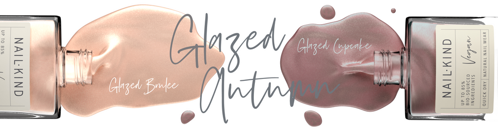 metallic bronze and metallic pink shimmering nail polishes