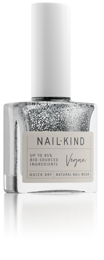 silver glitter long wearing nail lacquer called So Over The Top