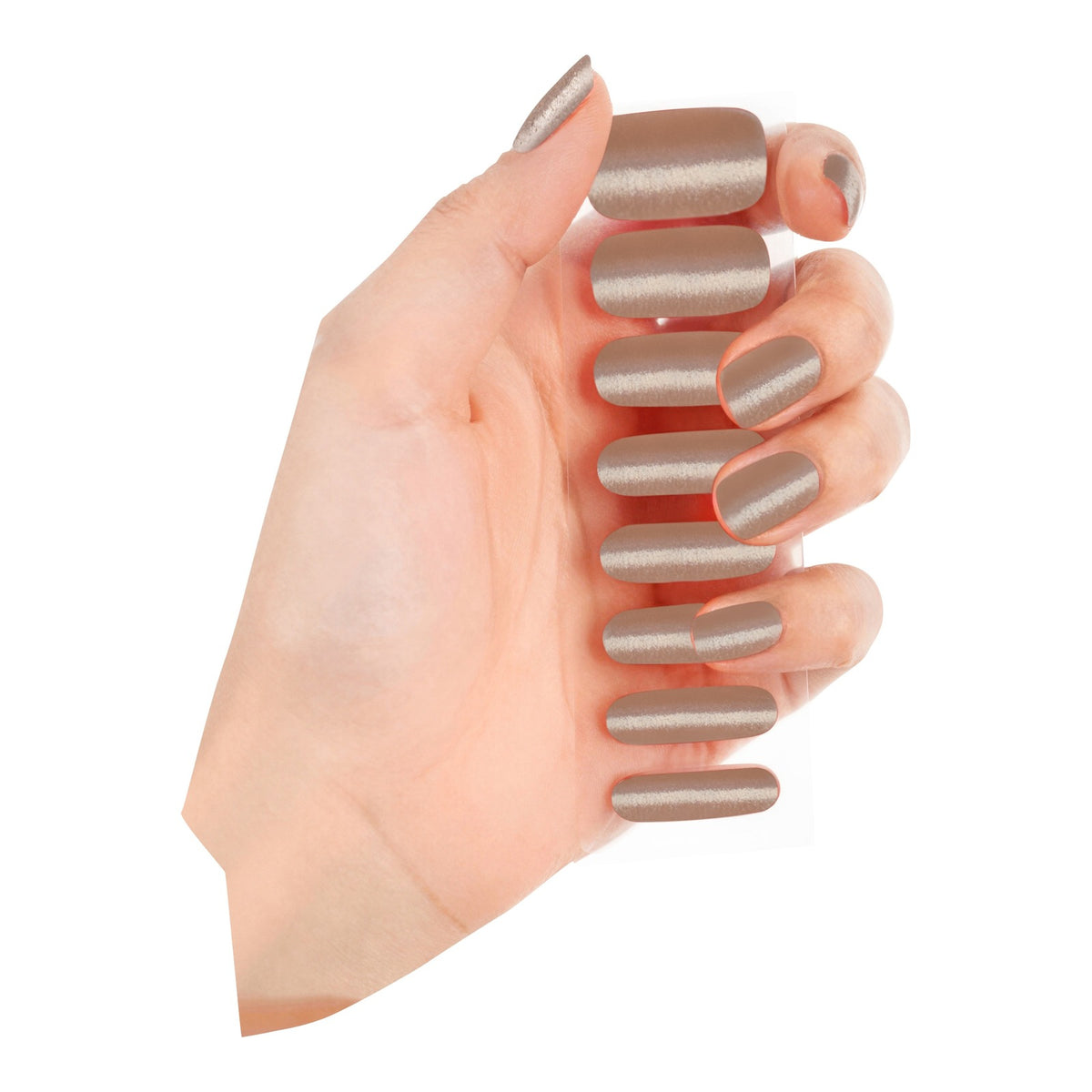 NailKind The Gel Wraps Cat Eye Club shimmer on hand