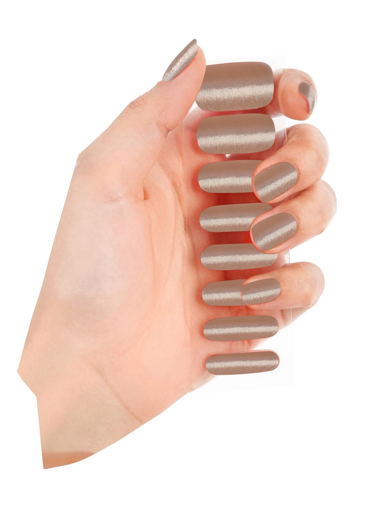 NailKind The Gel Wraps Cat Eye Club shimmer on hand