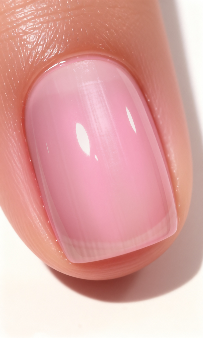 Glow Berry Base Coat on nail